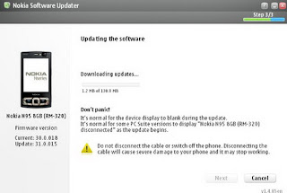 Firmware Update v31.0.015 for Nokia N95 8GB