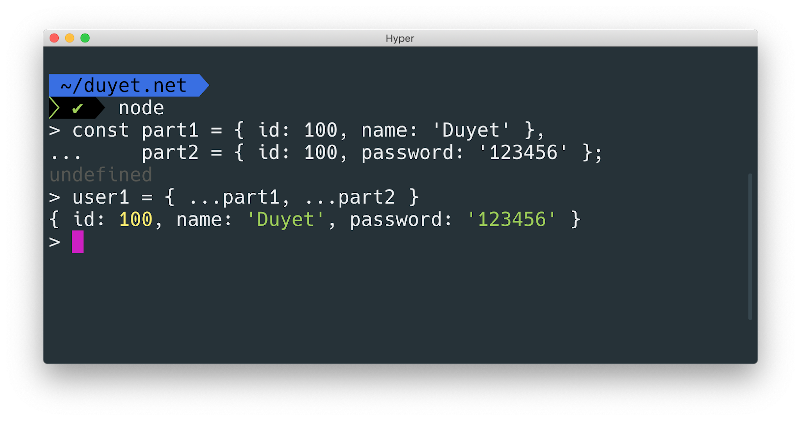 Resting và Spreading JavaScript Objects