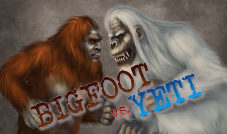 Bigfoot vs. Yeti A Cryptid Card Game.