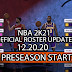 NBA 2K21 OFFICIAL ROSTER UPDATE 12.20.20 LATEST TRANSACTION PLUS ADDED MORE JERSEYS - OFFICIAL PRESEASON