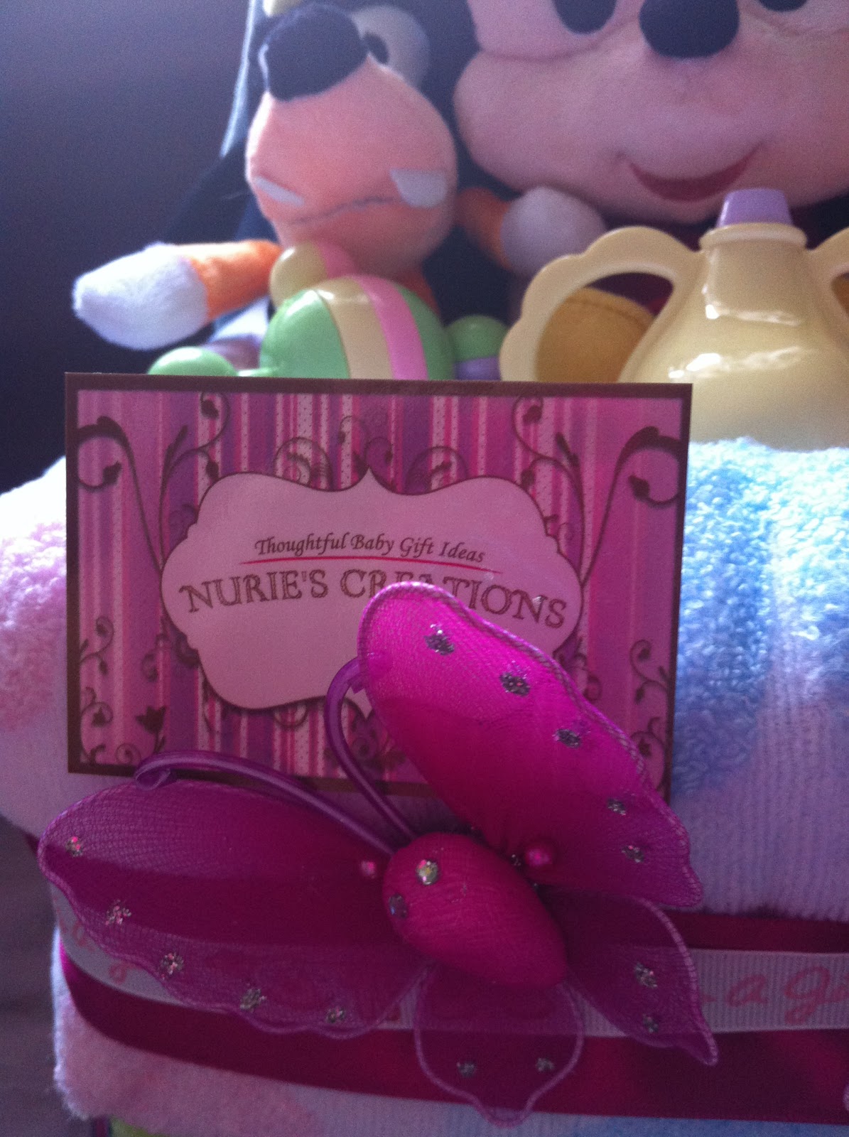Nurie s Creations Diaper Cakes Baby Gifts Diaper Carriage Minnie Frens