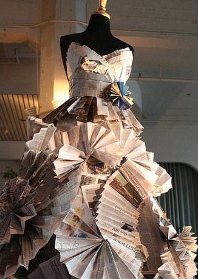 How to Recycle: Recycled Newspaper Dresses
