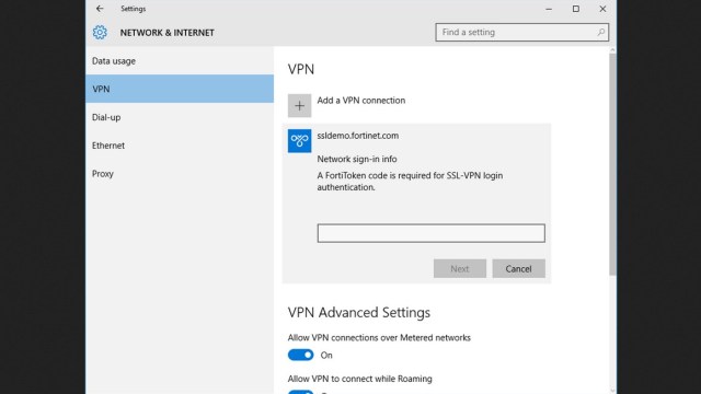 windows 10 forticlient vpn not working