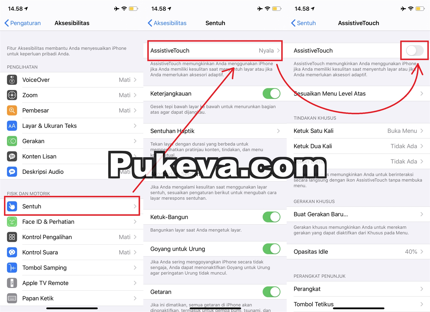 Cara Menghilangkan Menampilkan Tombol Bulat Di Iphone Assistivetouch Pukeva