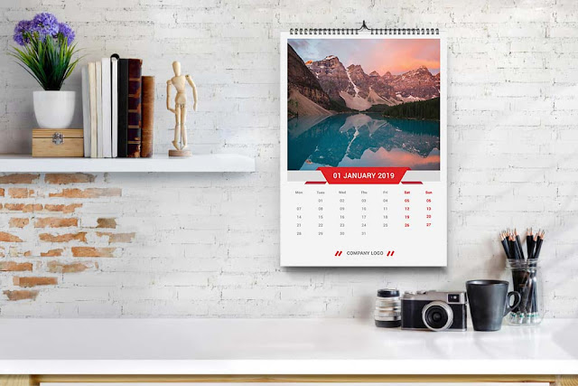 Wall Calendar 2019 PSD Design