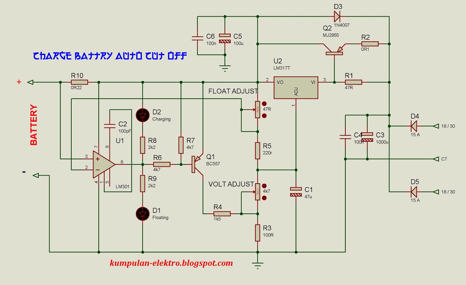 CHARGER BATTERY GENSET AUTO CUT OFF KUMPULAN TEKNIK ELEKTRO