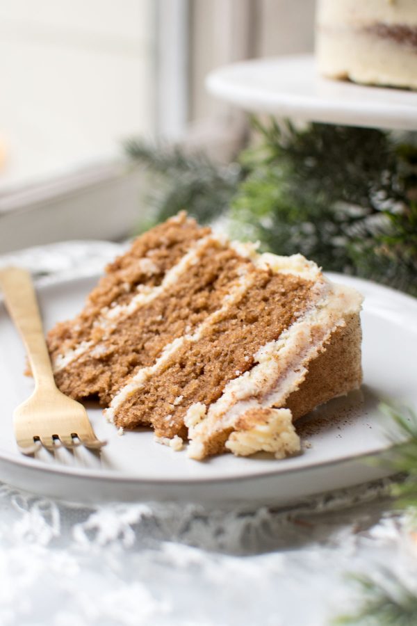 CHRISTMAS SPICE CAKE WITH EGGNOG BUTTERCREAM - CRAVING RECIPE