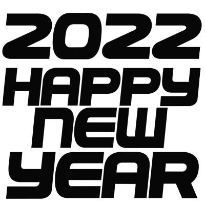 happy new year 2022 png black