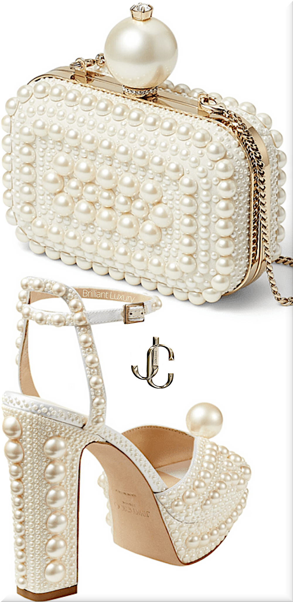 ♦Jimmy Choo white Micro Cloud pearl clutch bag and Sacaria pearl platform sandals #jimmychoo #shoes #bags #brilliantluxury ♦Jimmy Choo white Micro Cloud pearl clutch bag and Sacaria pearl platform sandals #jimmychoo #shoes #bags #brilliantluxury