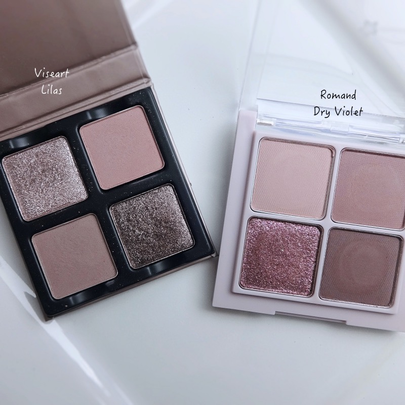 Romand Better Than Eyes Dry Violet review swatches