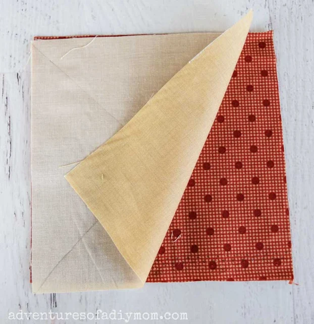 two square pieces of fabric
