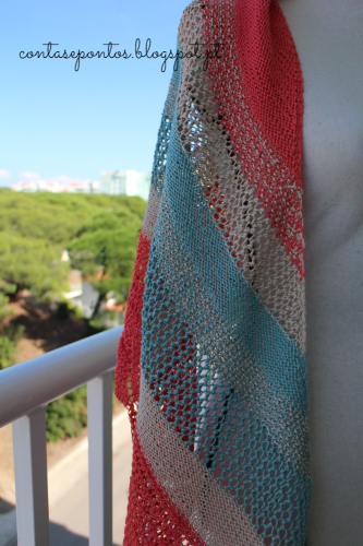 Xaile Alfama - Crochetando e tricotando Xaile Alfama - Crochetando e tricotando