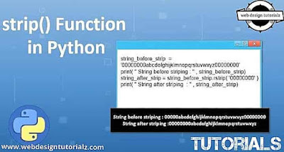 Python String strip() Method - WebDesignTutorialz