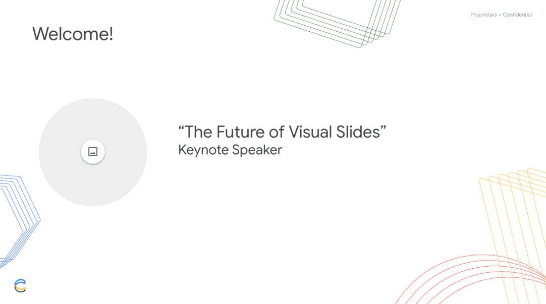 Image placeholders make it easy to work as a team with images in Slides