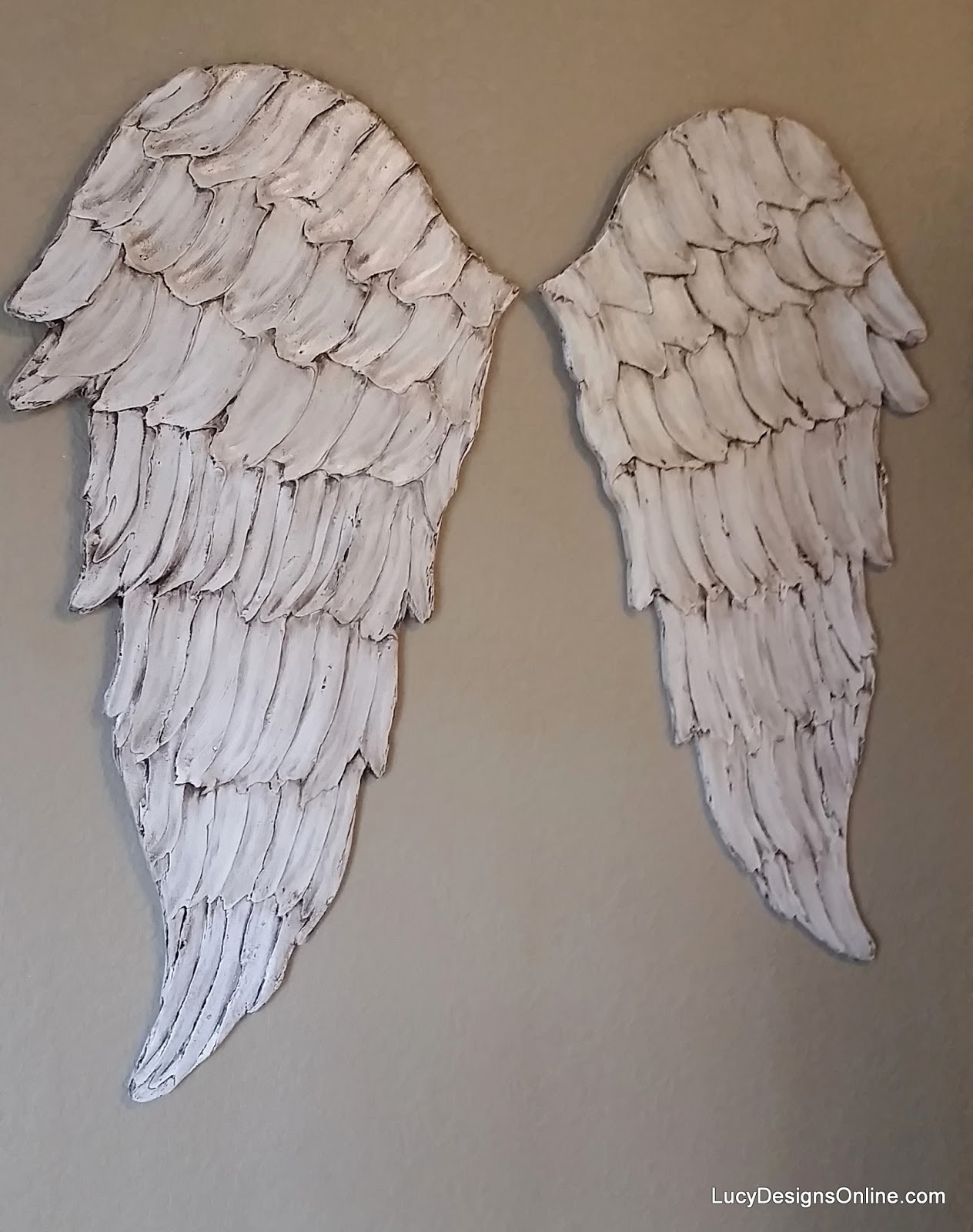 Angel Wings Textured wood, Wall Art, Carved Wood Look, Angel wing