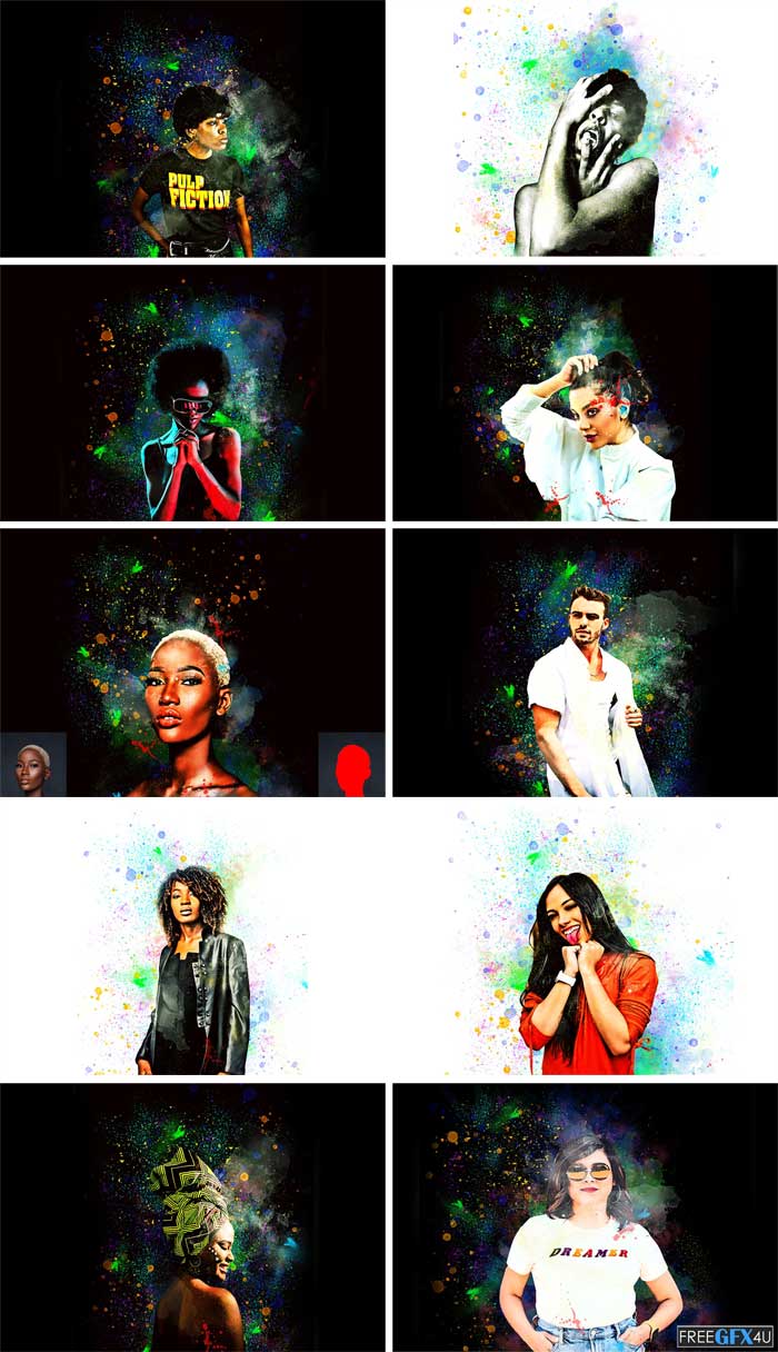 CreativeMarket - Colorful Art Photoshop Action Colorful Art Photoshop Action