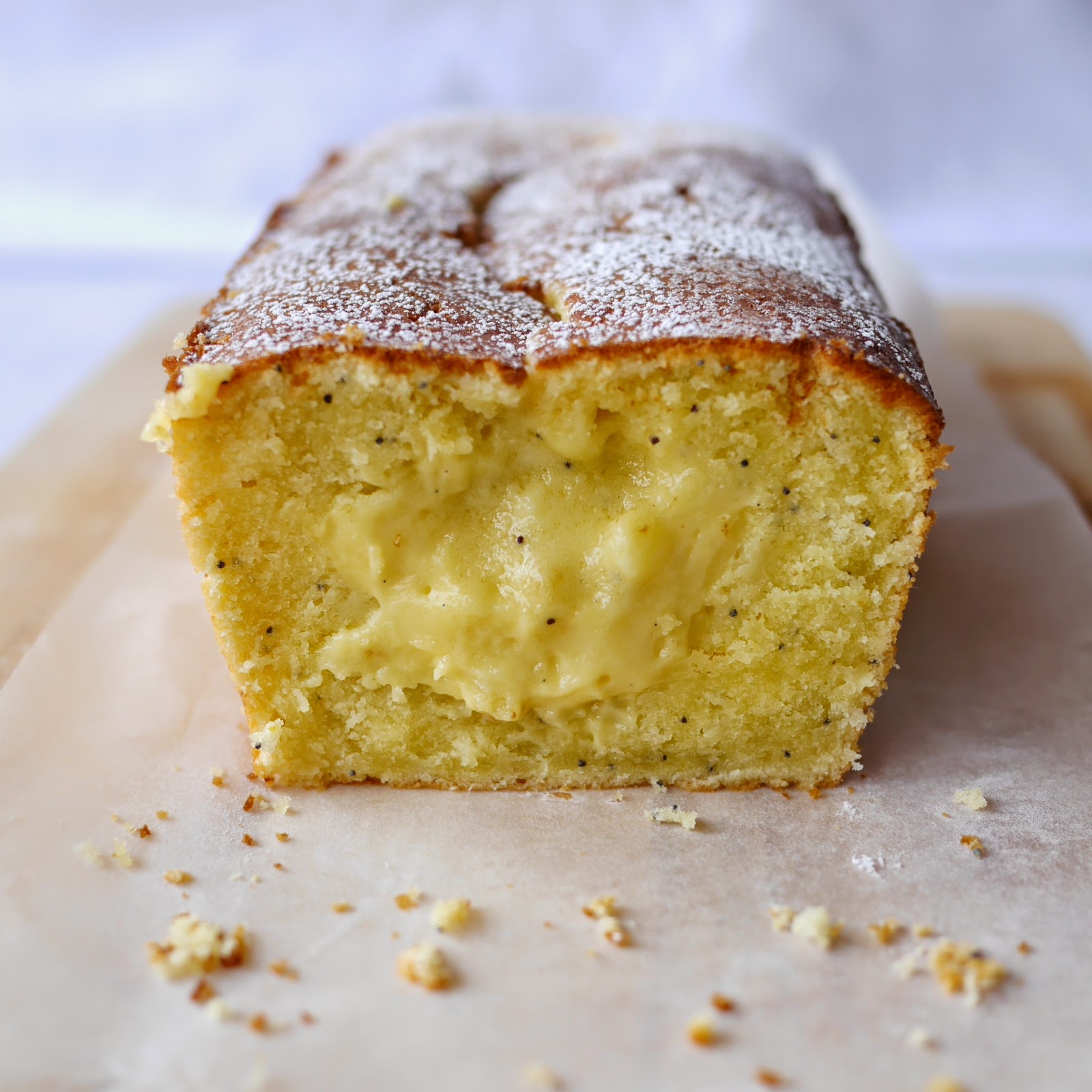 yellowfingers Meyer Lemon & Poppy Seed Yogurt Cake with Crème Pâtissière