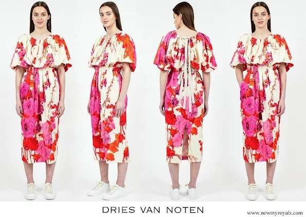 Queen Mathilde wore Dries Van Noten Fuchsia Dress