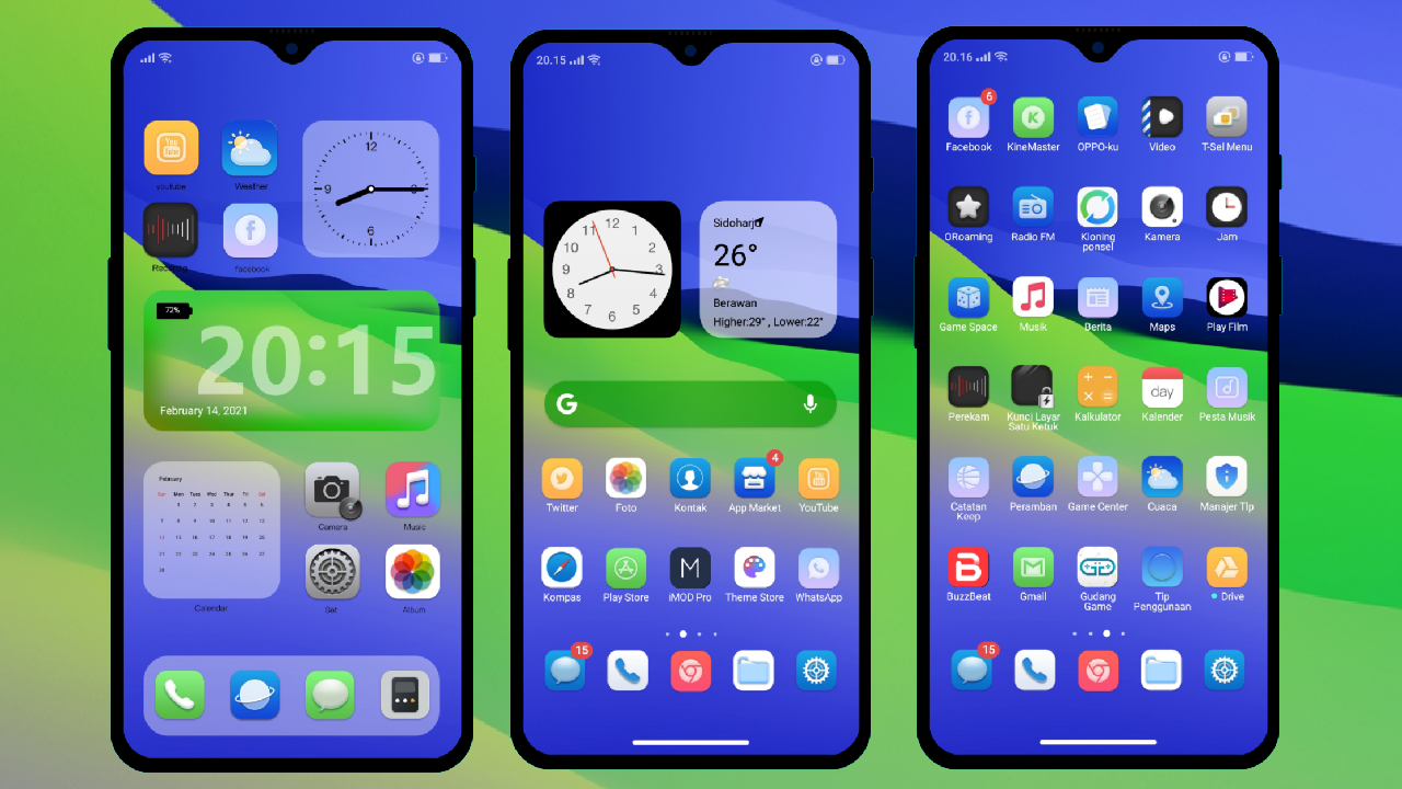 Tema iphone 14 Moded Untuk Oppo Full System Permanen Bang Sam Theme