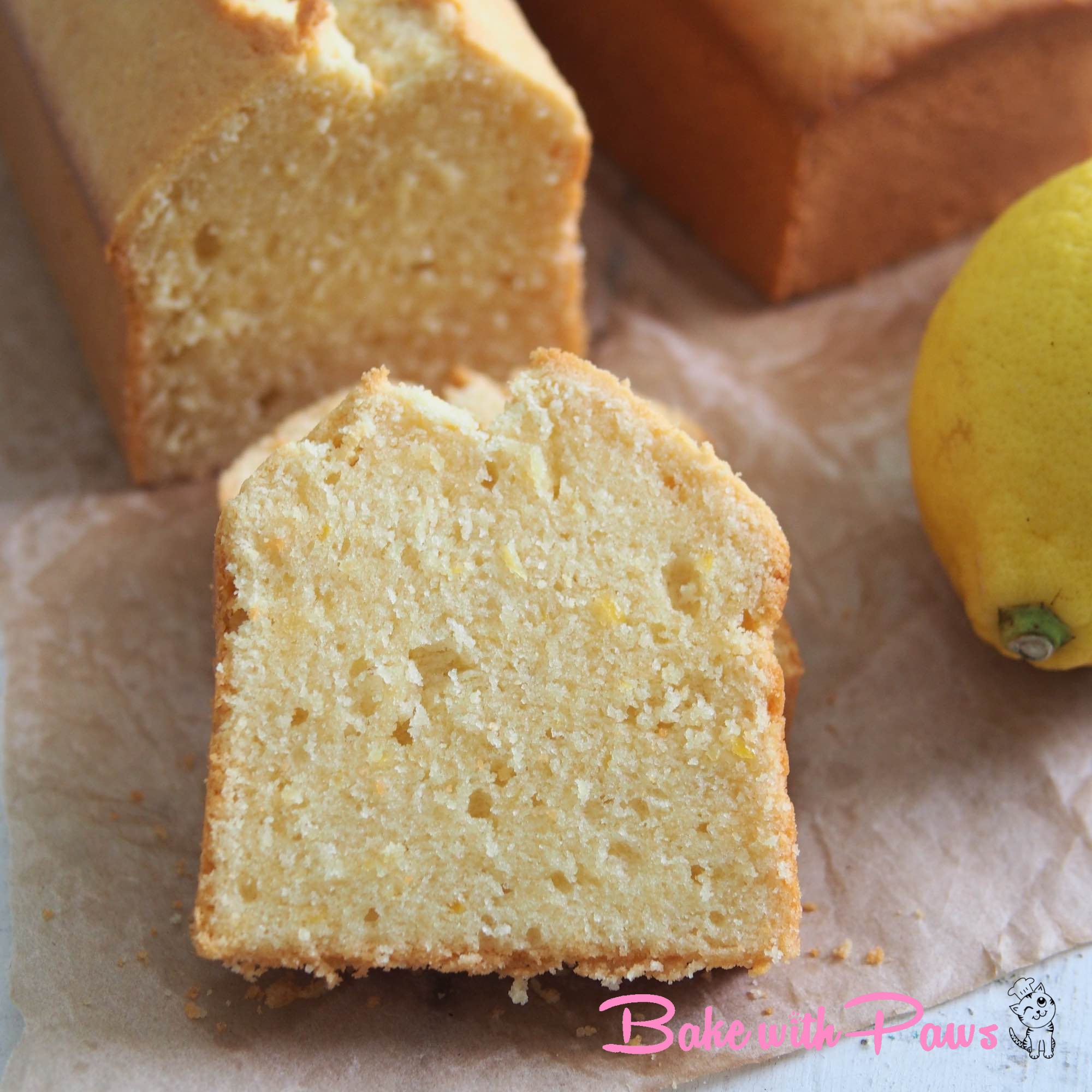 Lemon Yogurt Butter Cake BAKE WITH PAWS