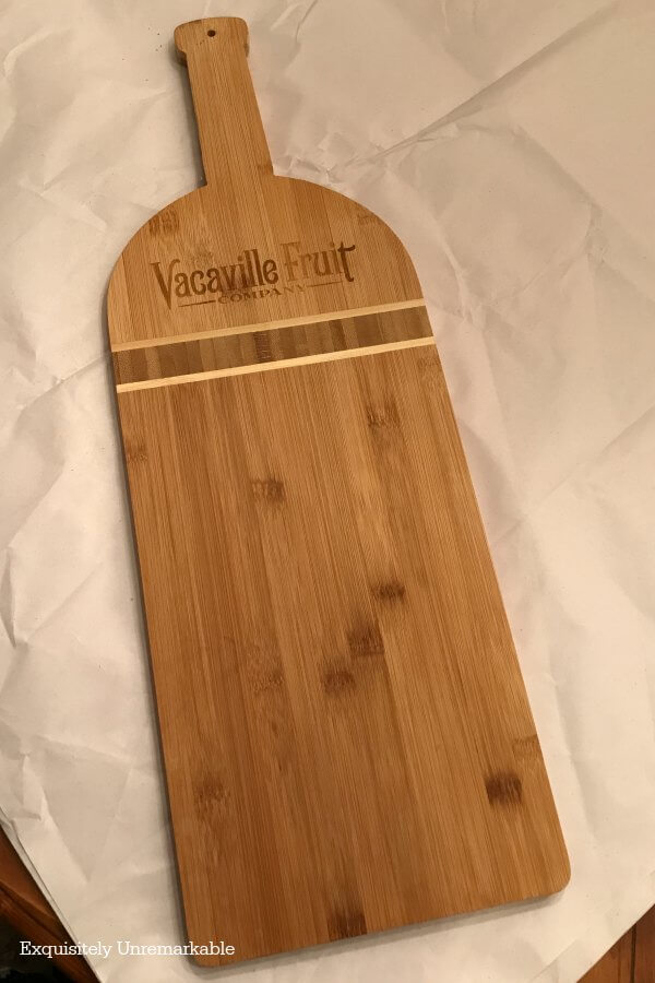 Wooden Cutting Board Shaped like a wine bottle