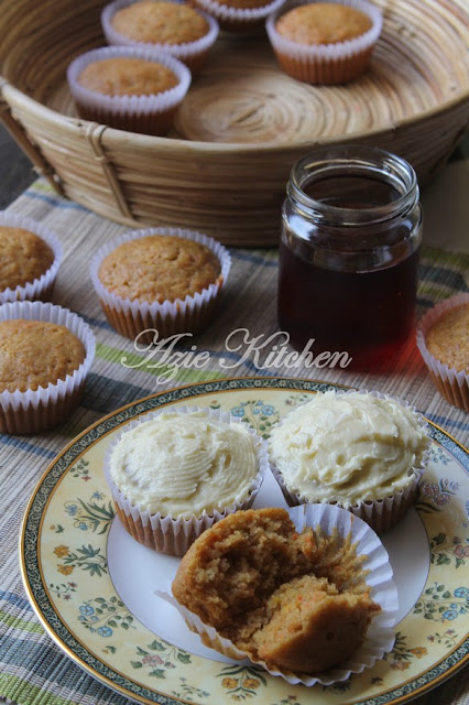 Moist Carrot Cupcake Yang Sangat Sedap