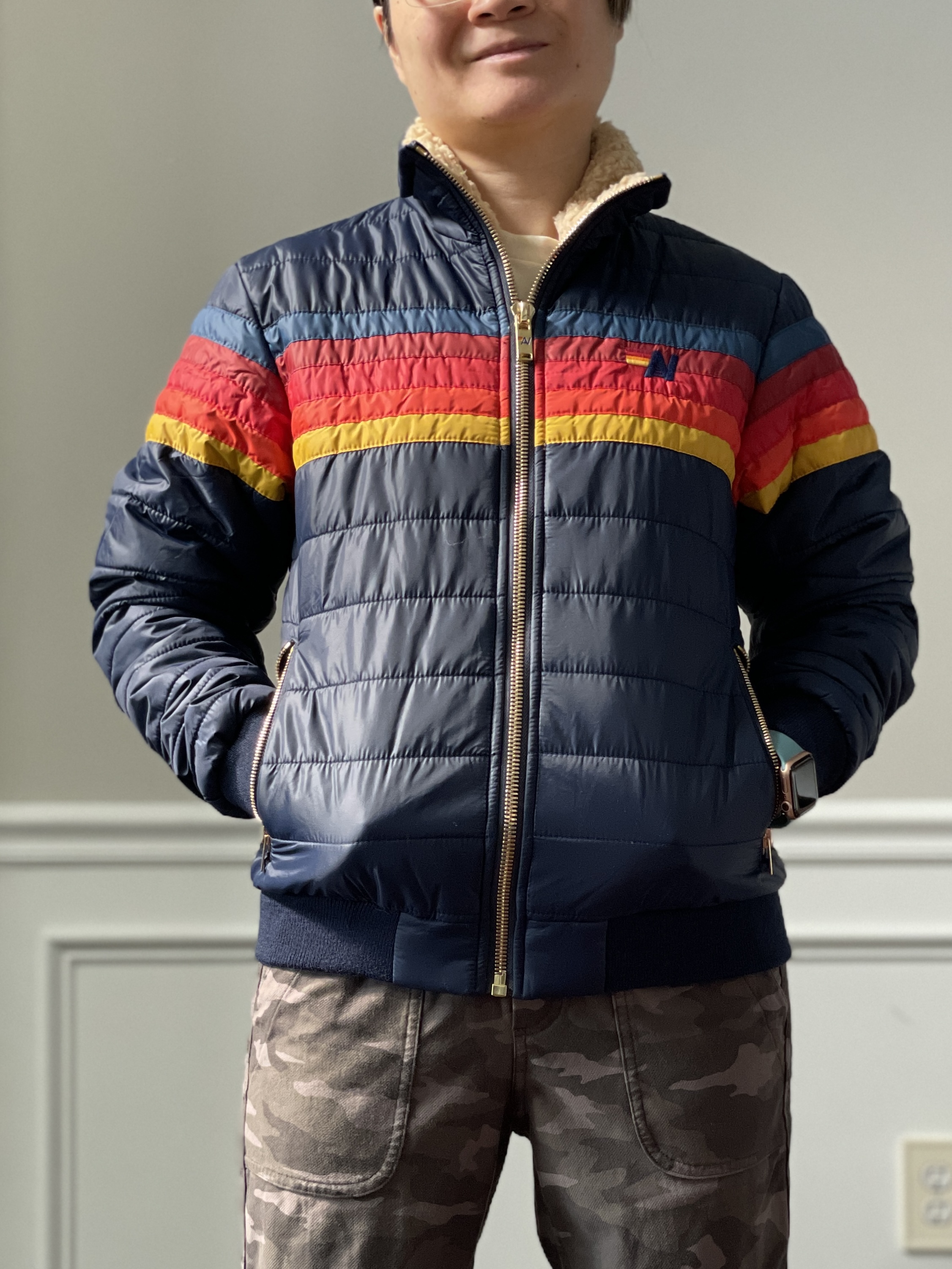 Fit Review! Aviator Nation 5 Stripe Jacket Navy & 5 Stripe Hoodie & Van  Gogh Exhibit!