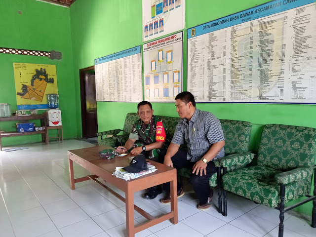 Modal Utama Babinsa Cawas Melaksanakan Komsos