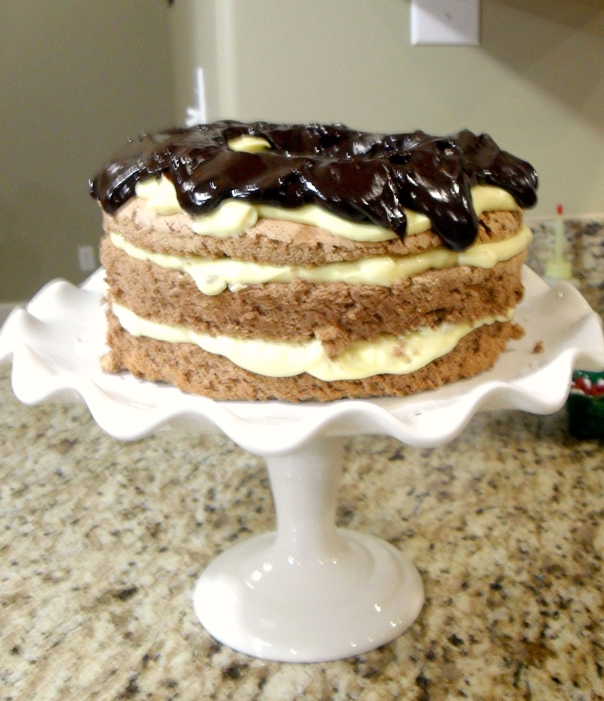 Aunt Peg's Recipe Box Chocolate Boston Cream Pie