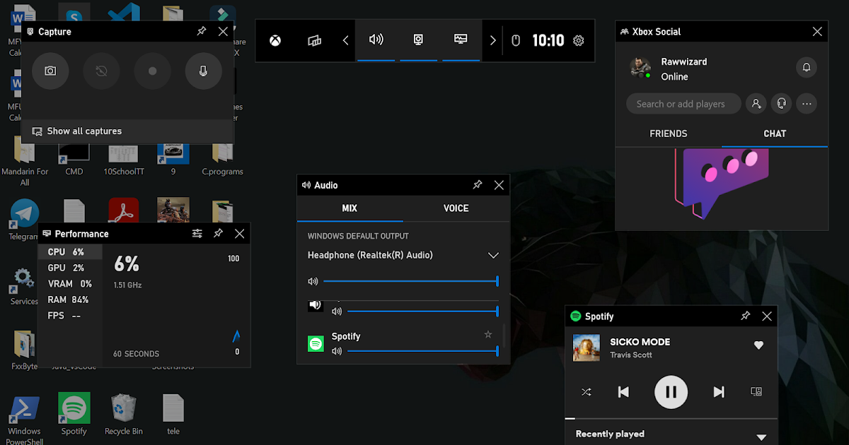 Xbox Game Bar Features