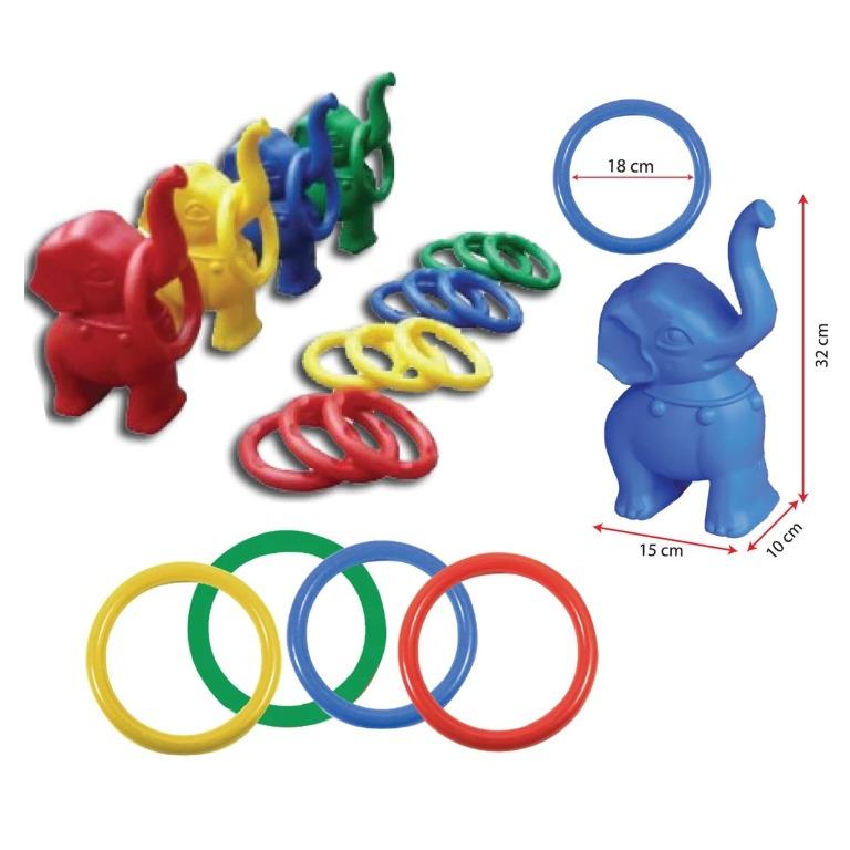 Fullhouse 99 B Elephant Ring Toss (4 Elephants, 16 Rings)