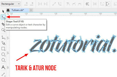 Cara Edit Tulisan (Teks) Agar Bisa Dibentuk di Coreldraw