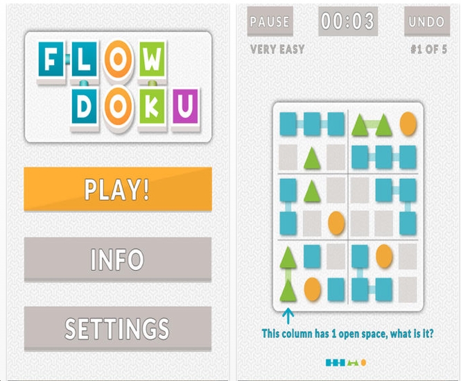 The Best iphone, ipad Puzzle Apps and Mechanical Puzzles FlowDoKu