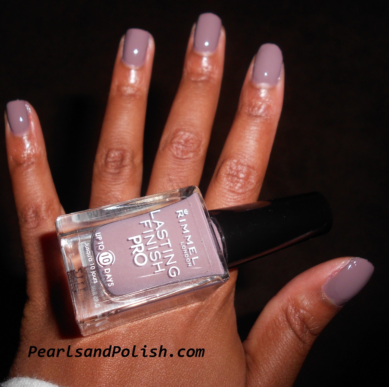 Pearls and Polish Polish Change Rimmel London in Steel Gray