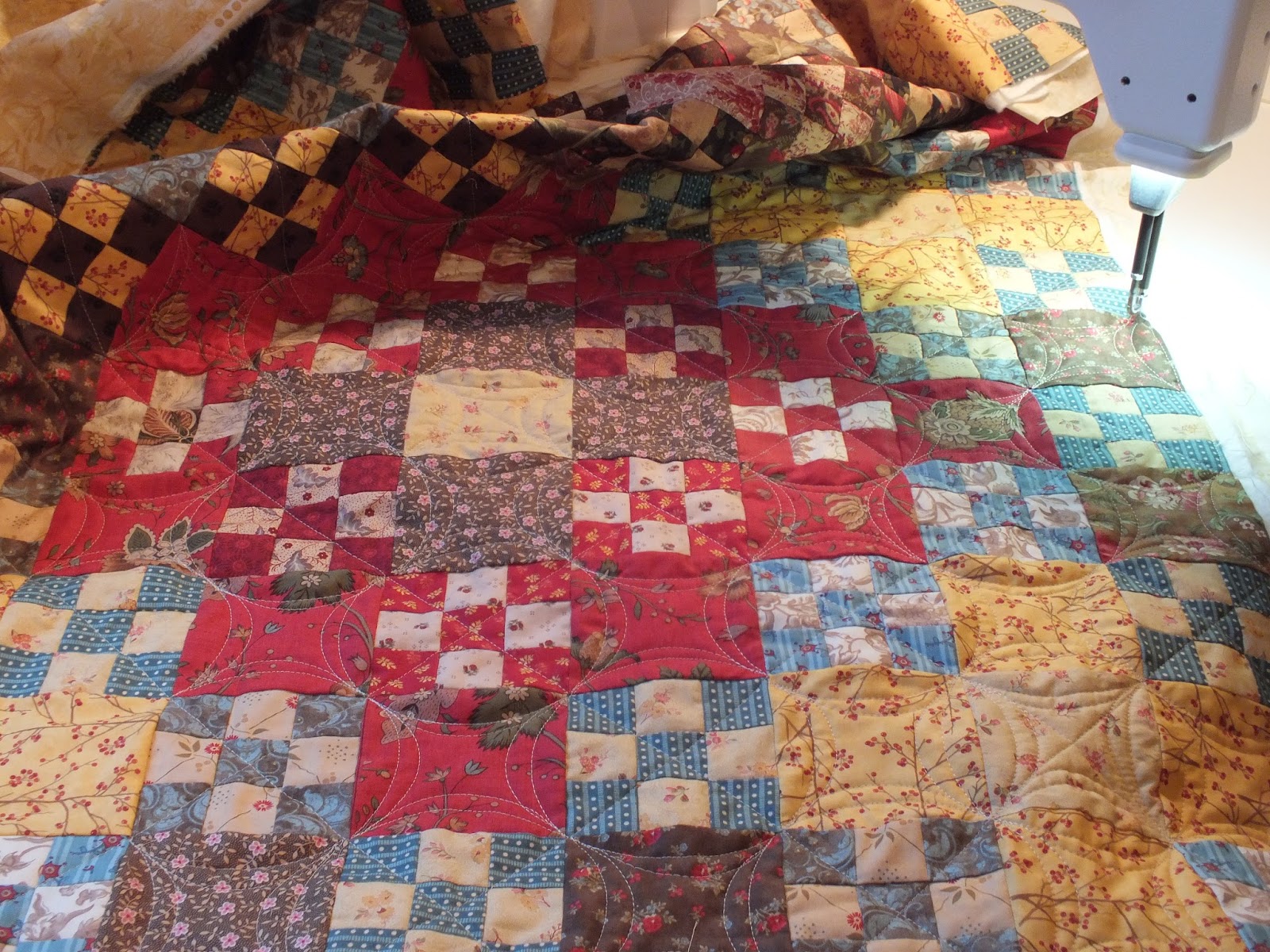 straythreads Nine Patch quilting