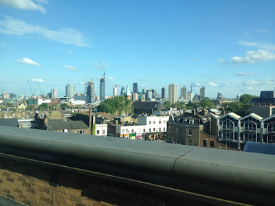 The view from the hotel, overlooking London