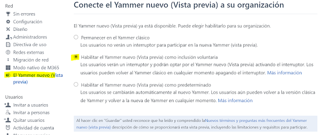 Activar nuevo Yammer parte 2