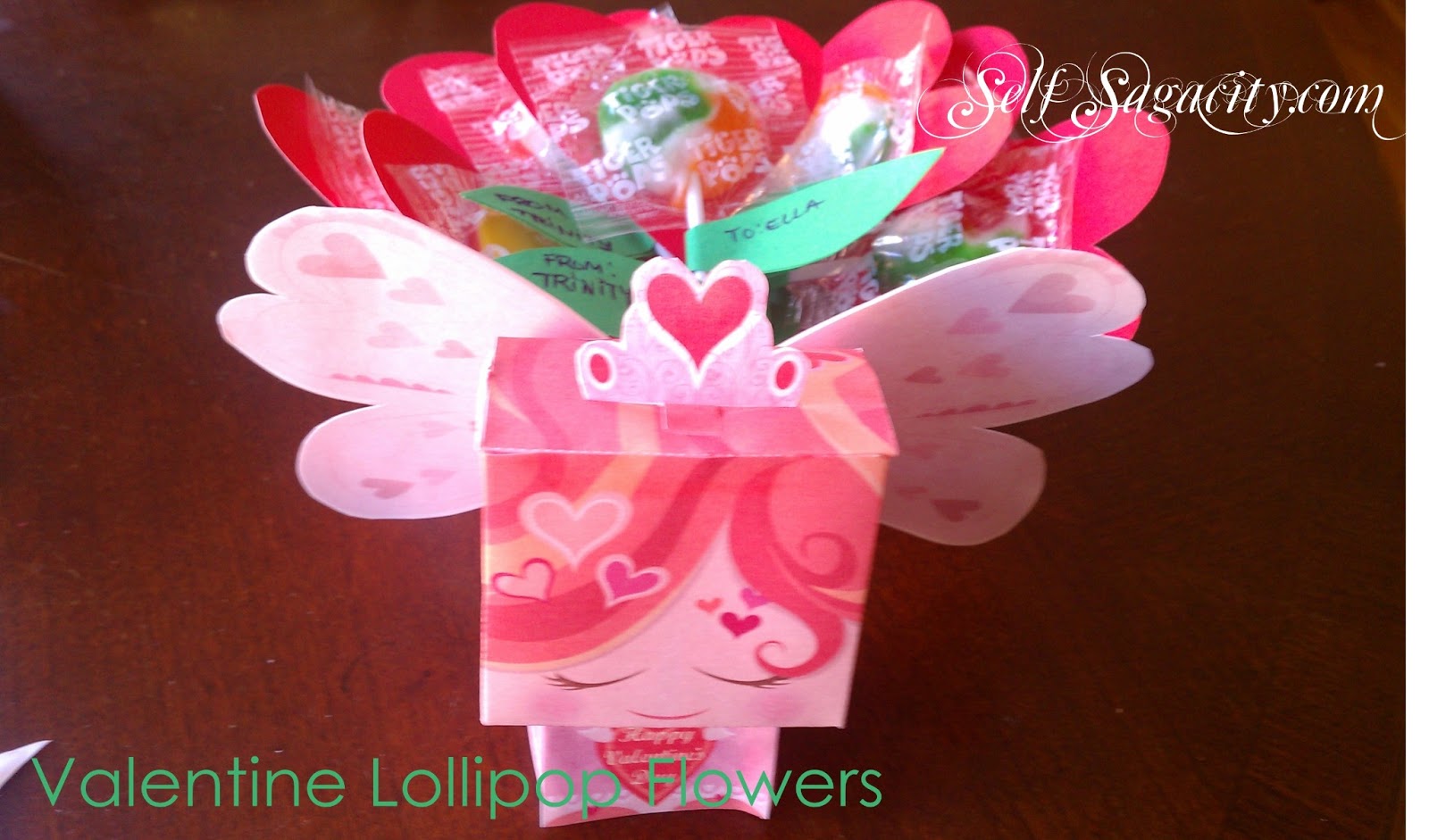 Valentine Lollipop Heart Flowers