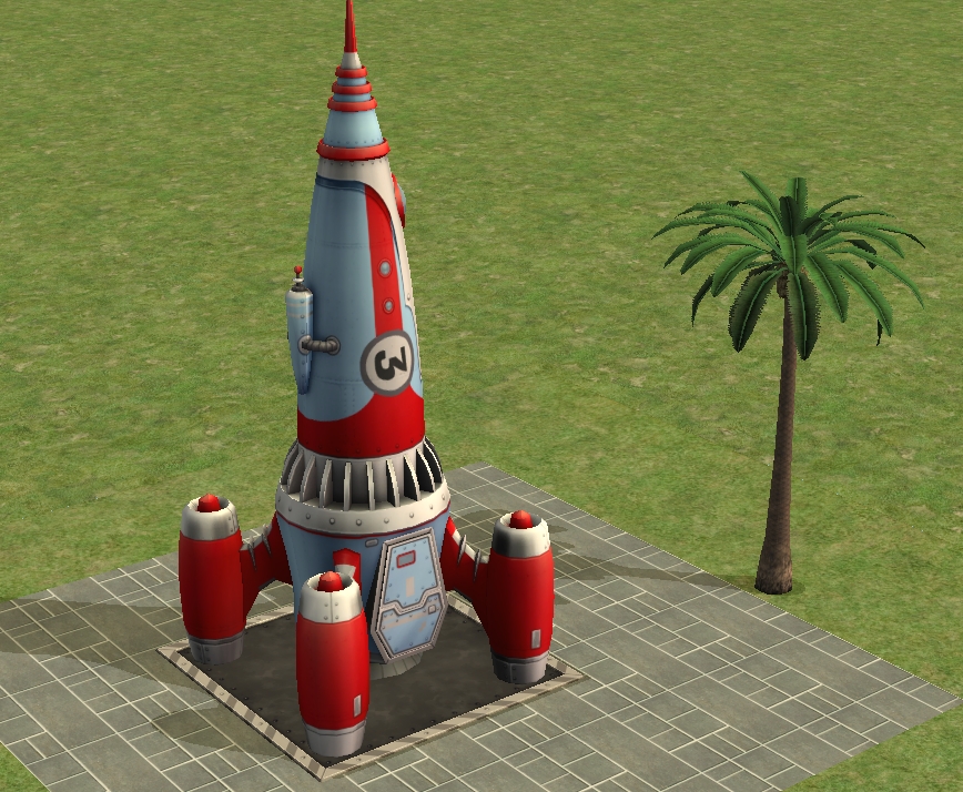 TheNinthWaveSims The Sims 2 The Sims 4 Retro Rocketship For The Sims