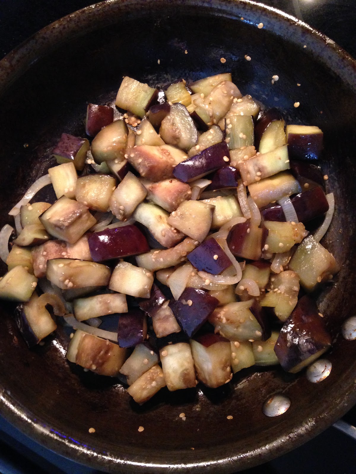 The Recovery Kitchen Eggplant with Garlic Sauce