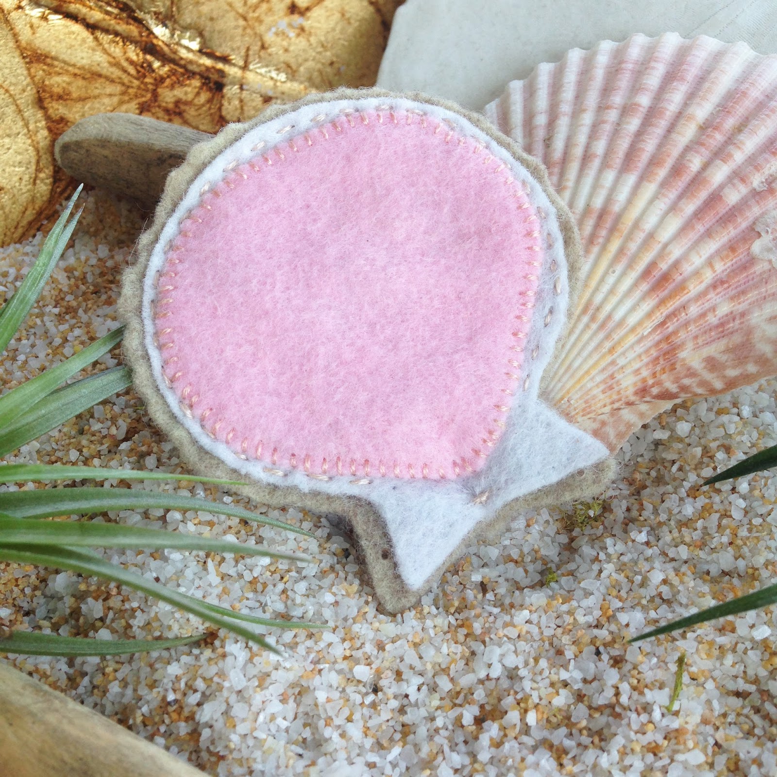 KBB Crafts & Stitches HandSewn Felt Seashells