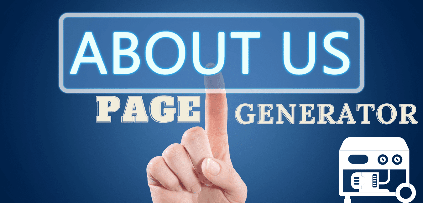About us page generator for your blog in blogger and wordpreess
