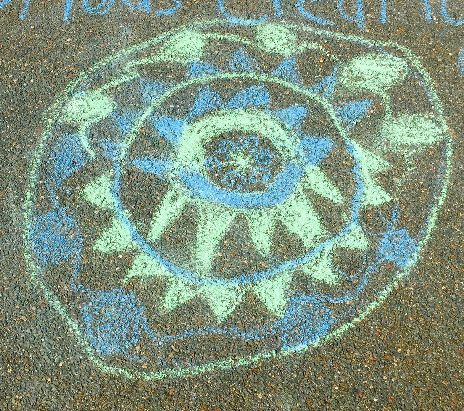 Expression of Imagination Outside Chalk Mandalas