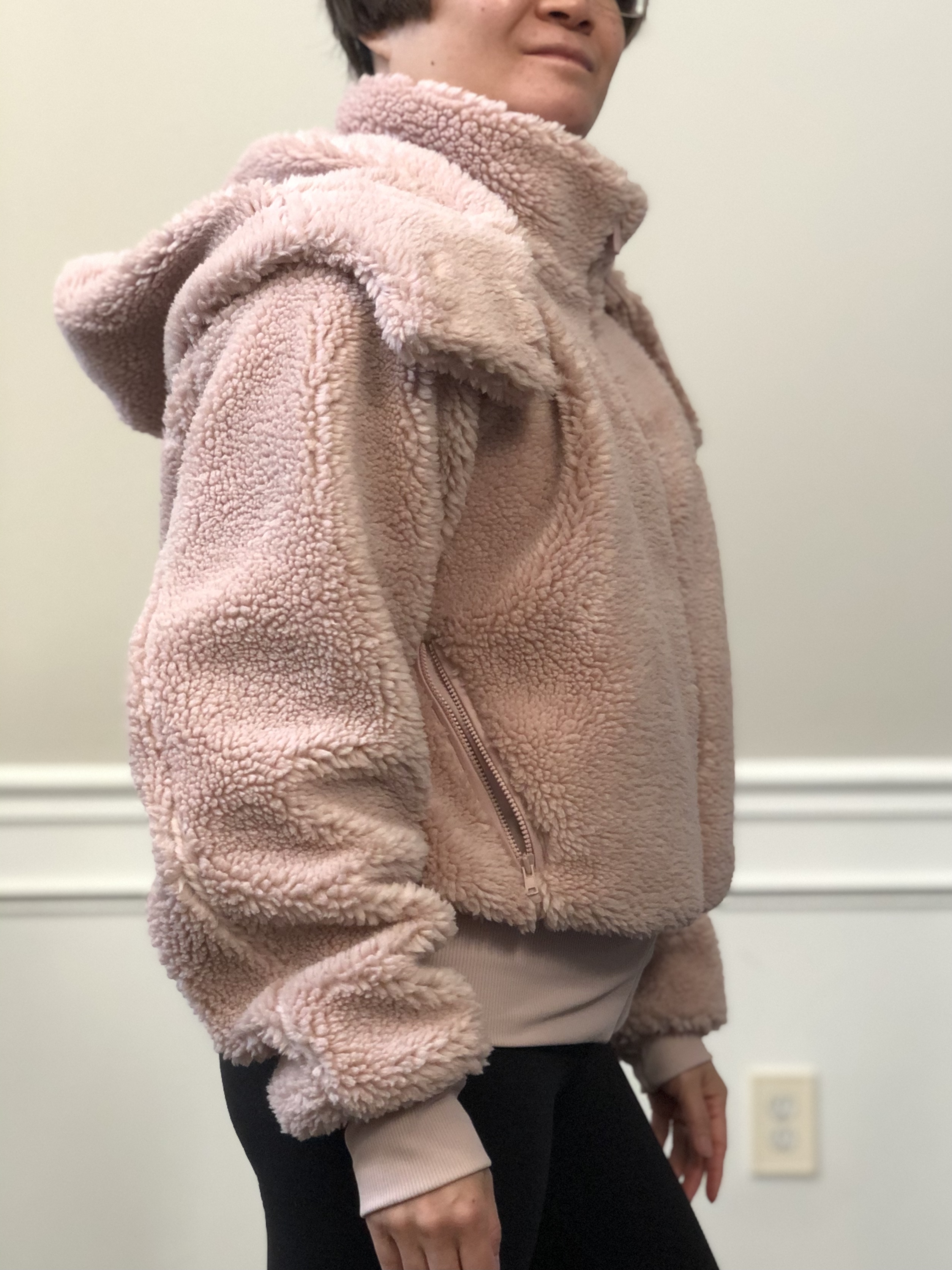 light pink sherpa jacket