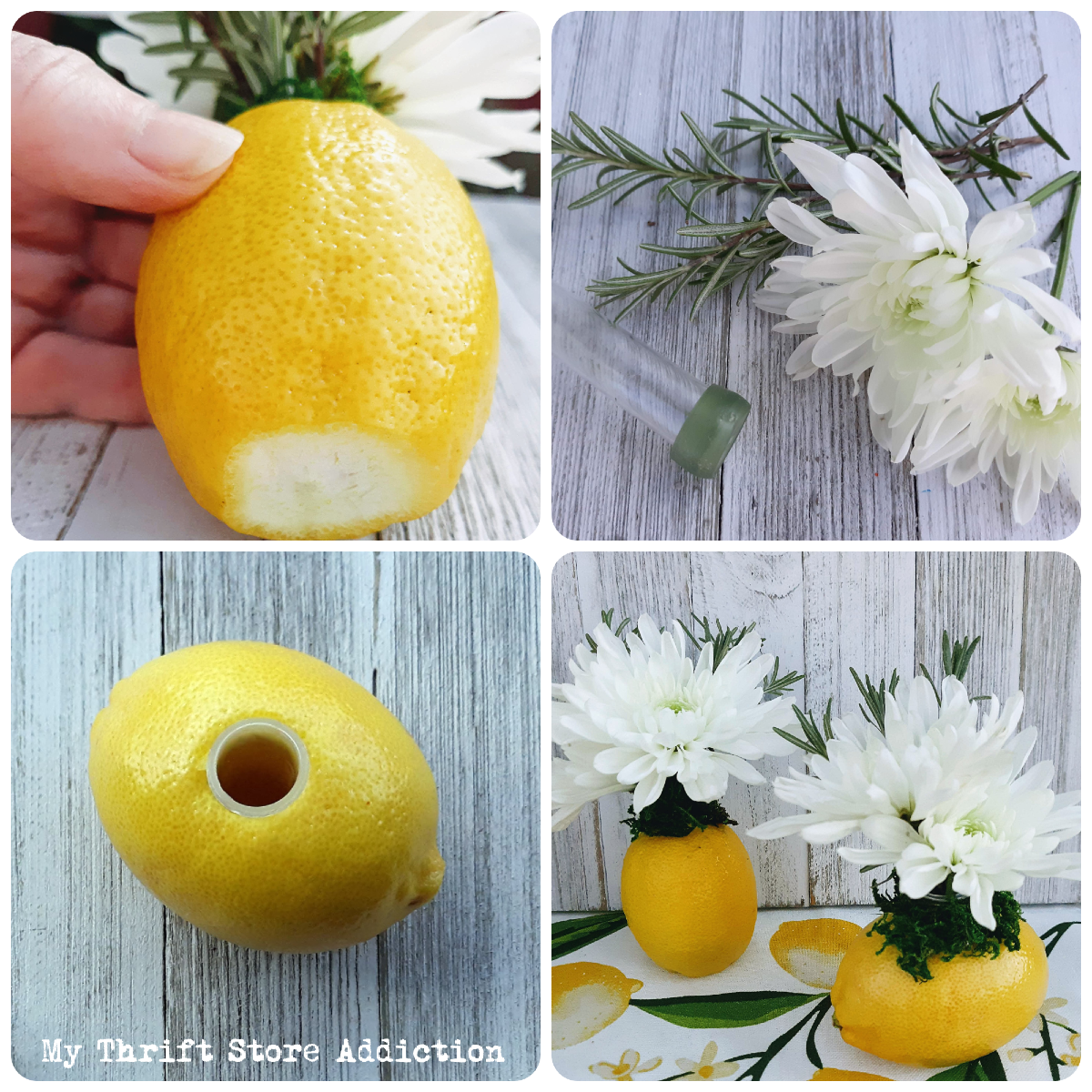 DIY fresh citrus herb bouquets