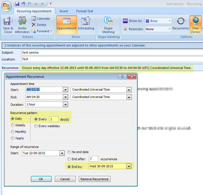 Ical Recurring Appointment With RRULE EXDATE Examples TechFolks