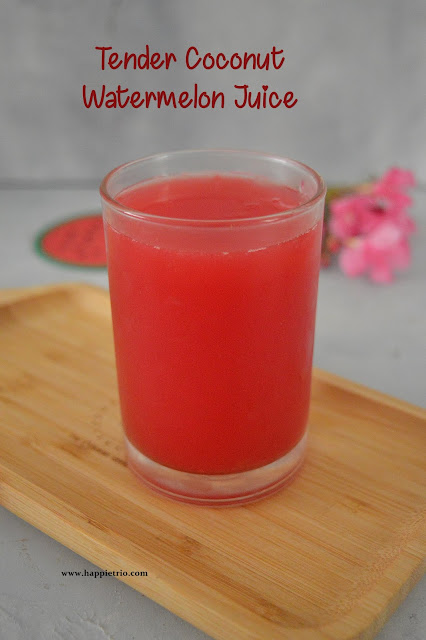 Tender Coconut Watermelon Juice Recipe | Tender Coconut Watermelon Cooler