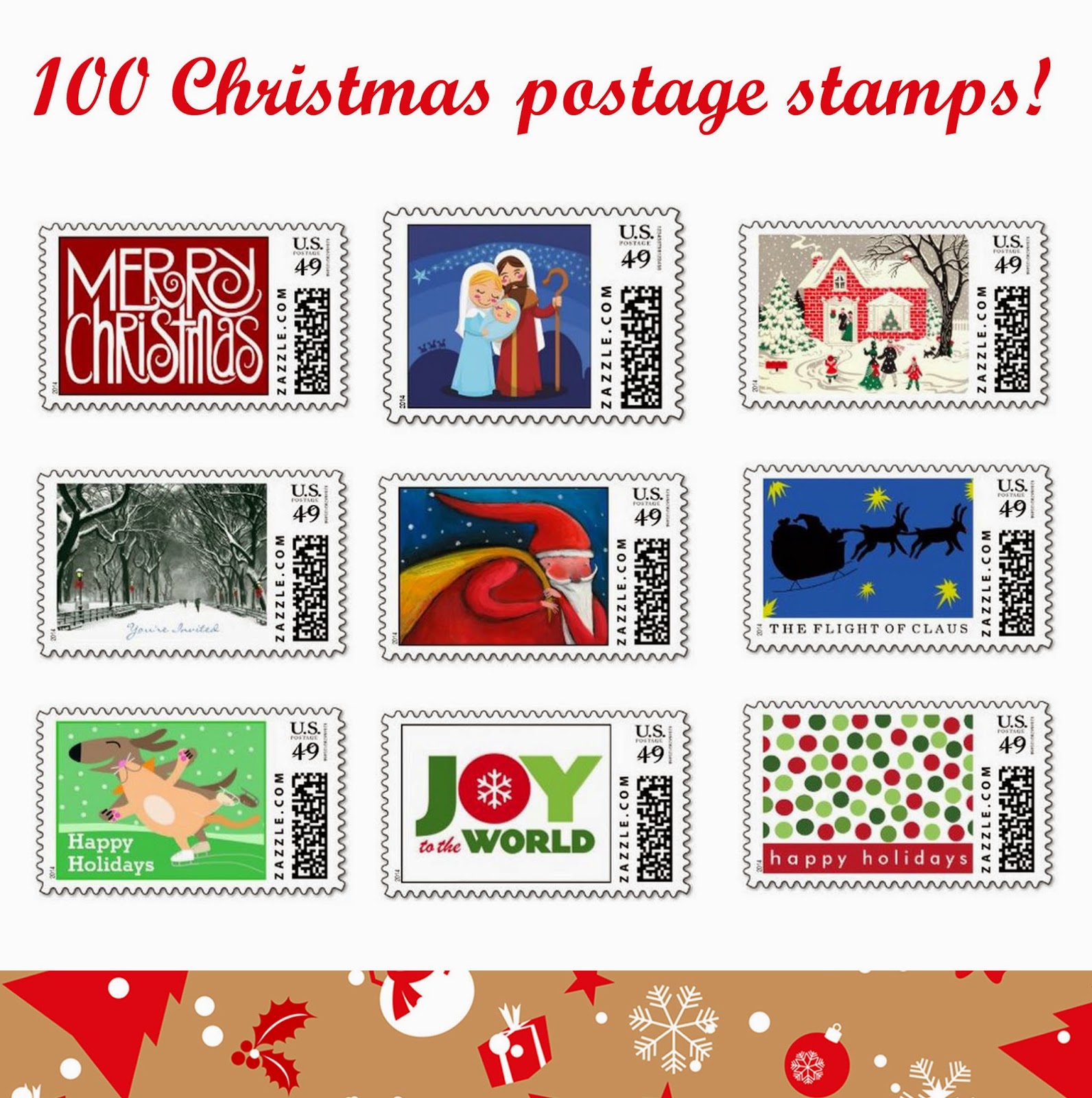 100 beautiful Christmas postage stamps you can buy online