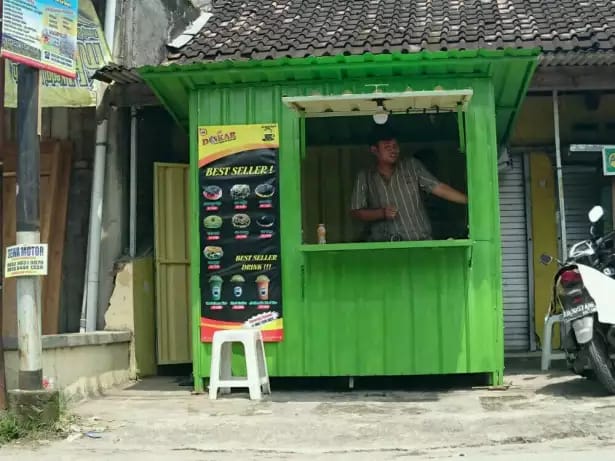 Spandek container buat warung pinggiran - Bandung Container