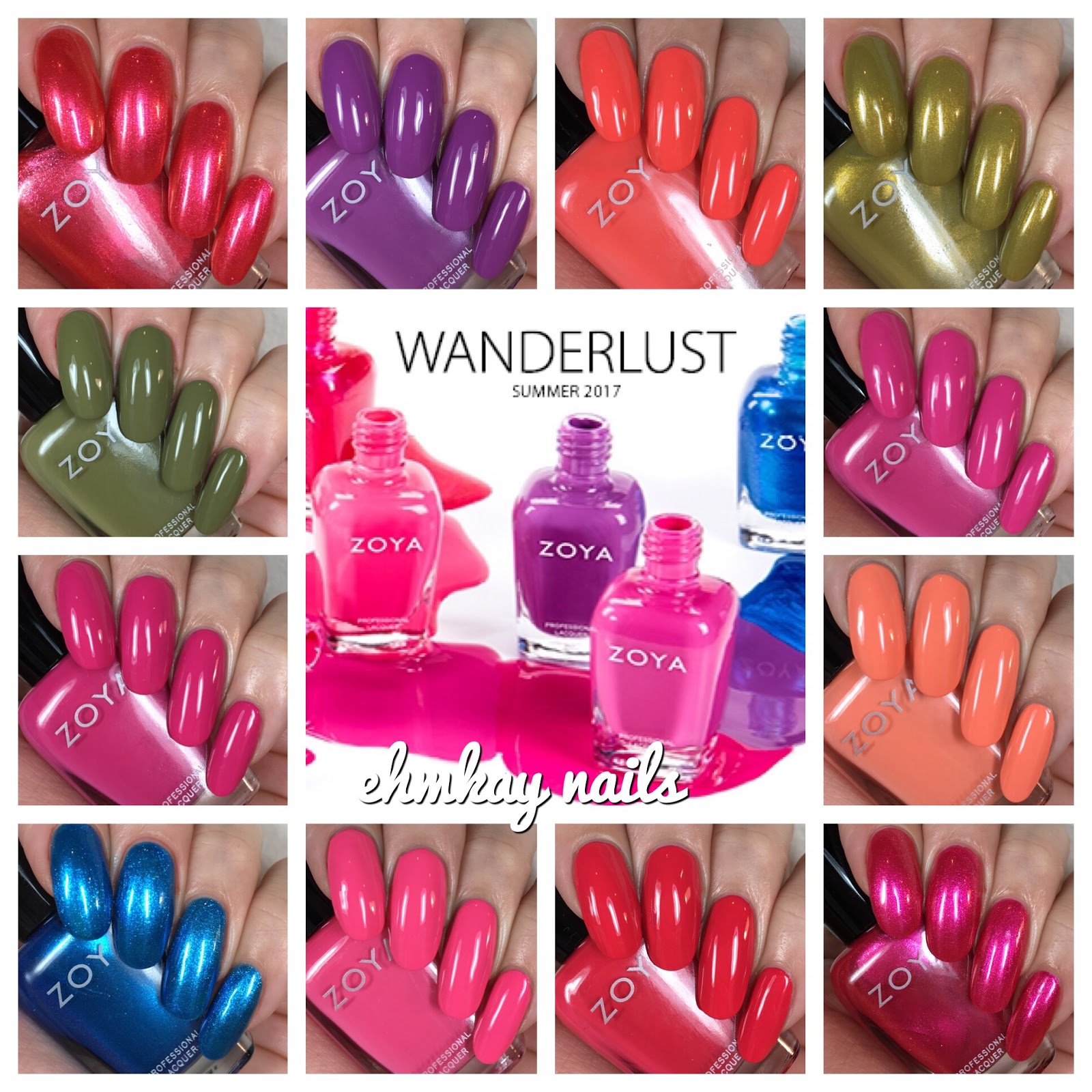 ehmkay nails: Zoya Wanderlust for Summer 2017, Swatches and Review